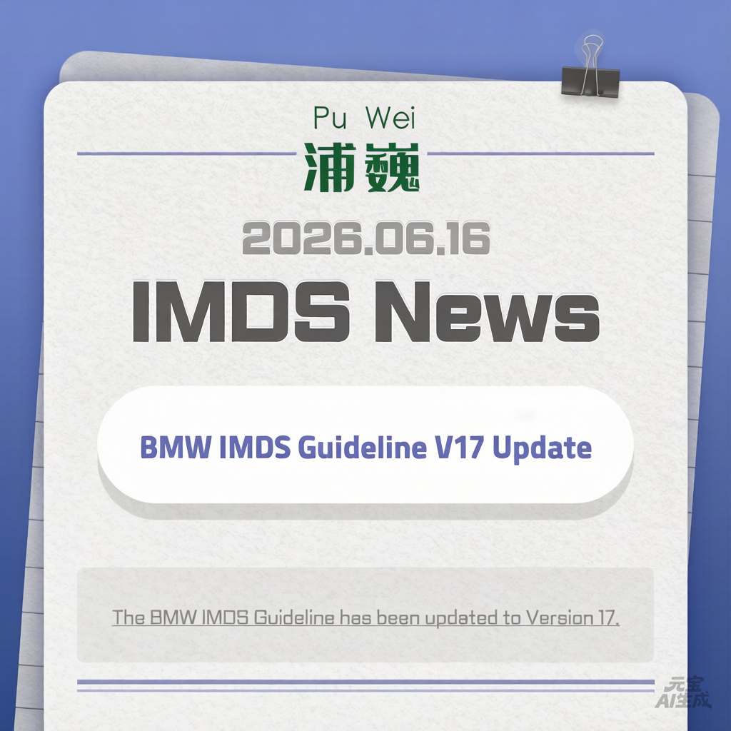 IMDS 新闻：宝马 IMDS 指南 V17 更新