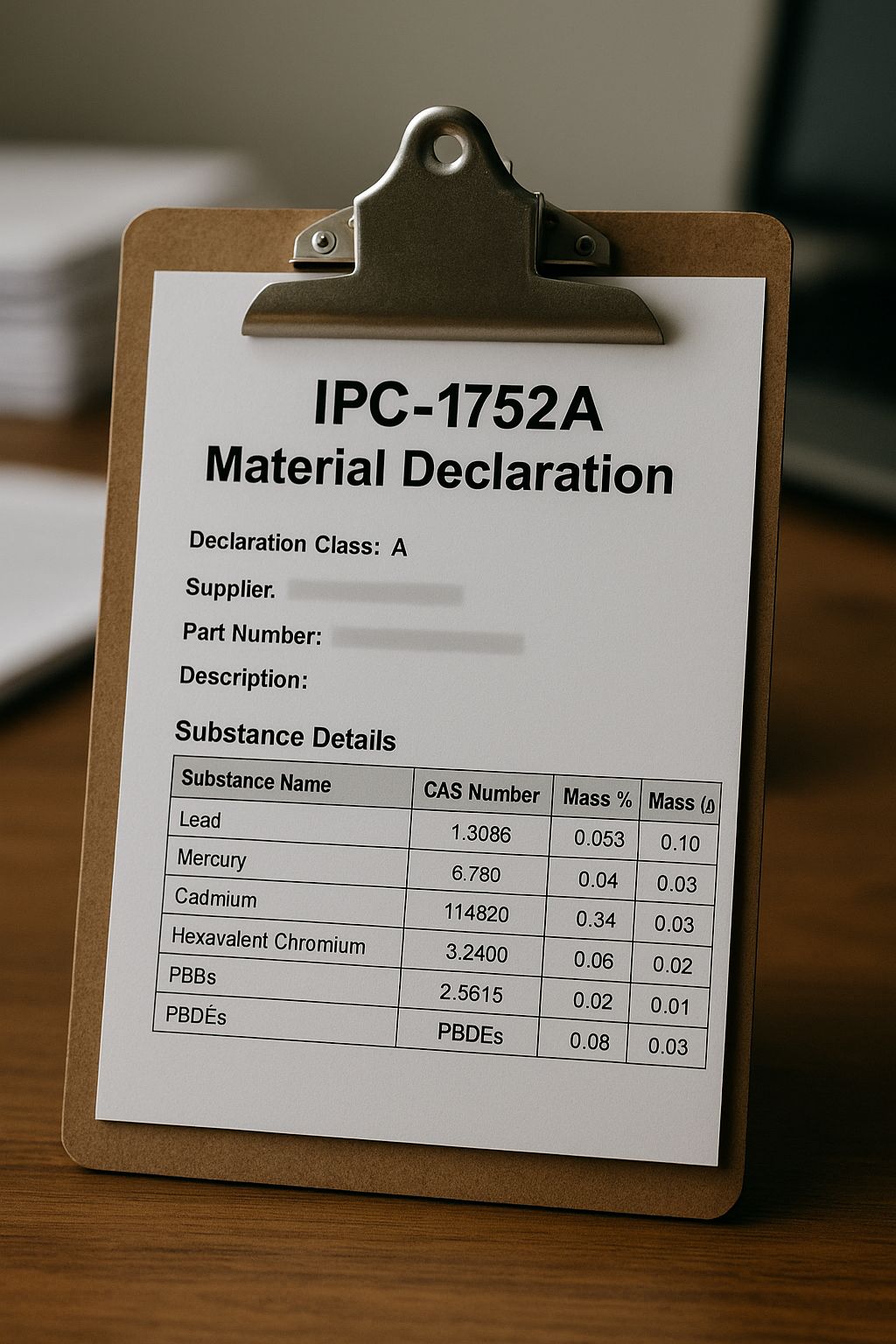  IPC-1752A：材料声明合规性的基石